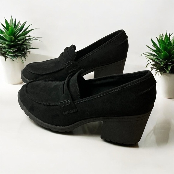 Sun Stone Maycee Lug Sole Loafers Chunky Heels Vegan Loafers Women Size 10 - Picture 10 of 10